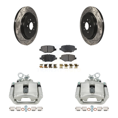 Kit de plaquettes en céramique pour étrier de frein arrière, fente de perçage, Rotor, pour Ford Explorer Flex Seda