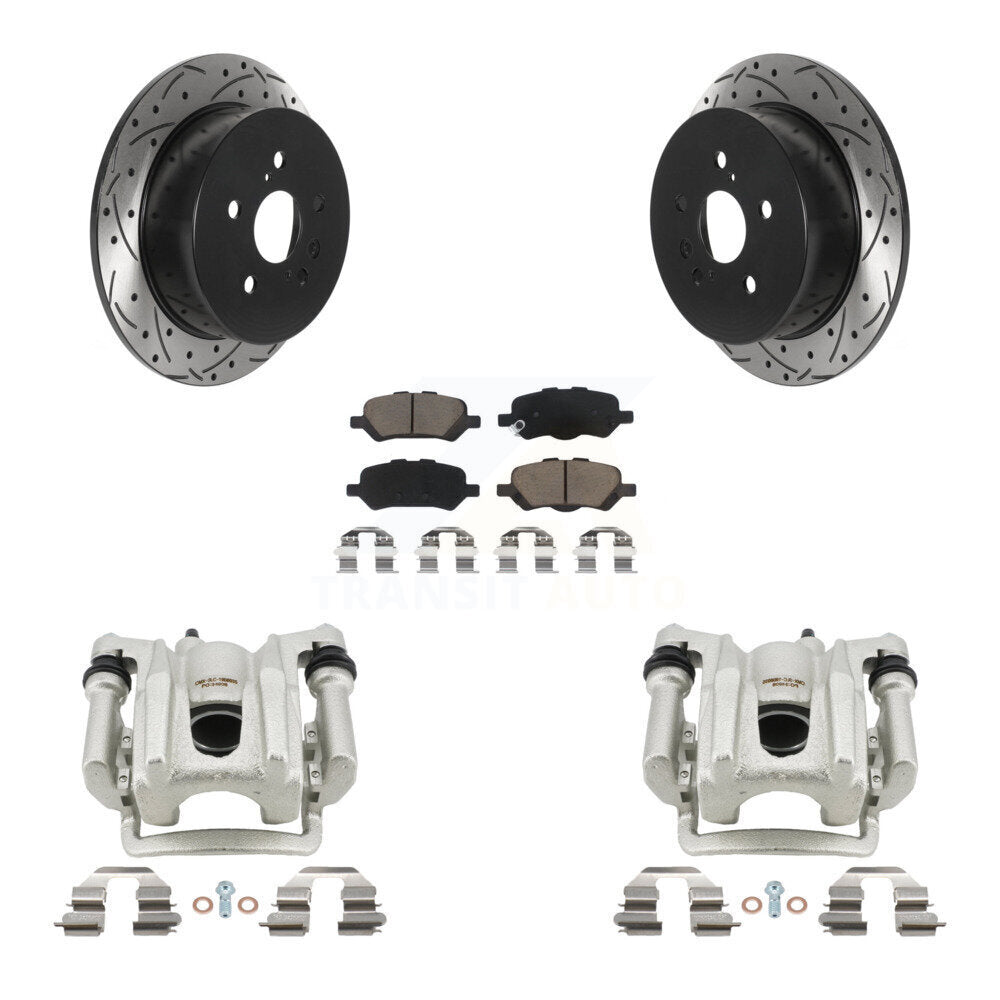 Kit de plaquettes en céramique pour étrier de frein arrière, Rotor à fente percé, pour Toyota Venz 2009 – 2016