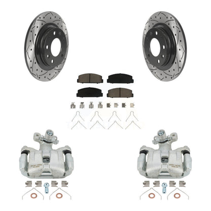 Kit de plaquettes en céramique de Rotor de fente de foret d'étrier enduit de frein arrière pour Mazda 2003-2005