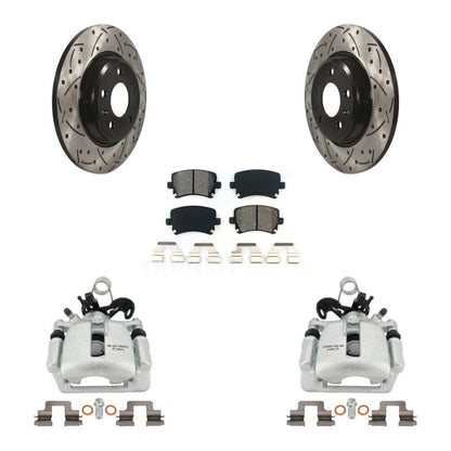Kit de plaquettes semi-métalliques pour étrier de frein arrière, Rotor fendu, pour Audi A4 Quattr