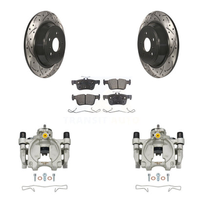 Kit de plaquettes semi-métalliques de Rotor de fente de forage d'étrier de frein arrière pour Ford Escape Fusio