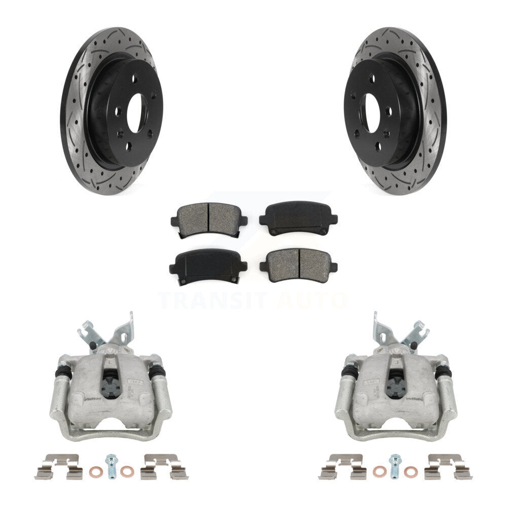 Kit de plaquettes semi-métalliques de Rotor de fente d'étrier de frein arrière pour Buick Regal Malib