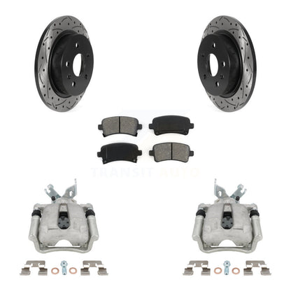 Kit de plaquettes semi-métalliques de Rotor de fente d'étrier de frein arrière pour Buick Regal Malib