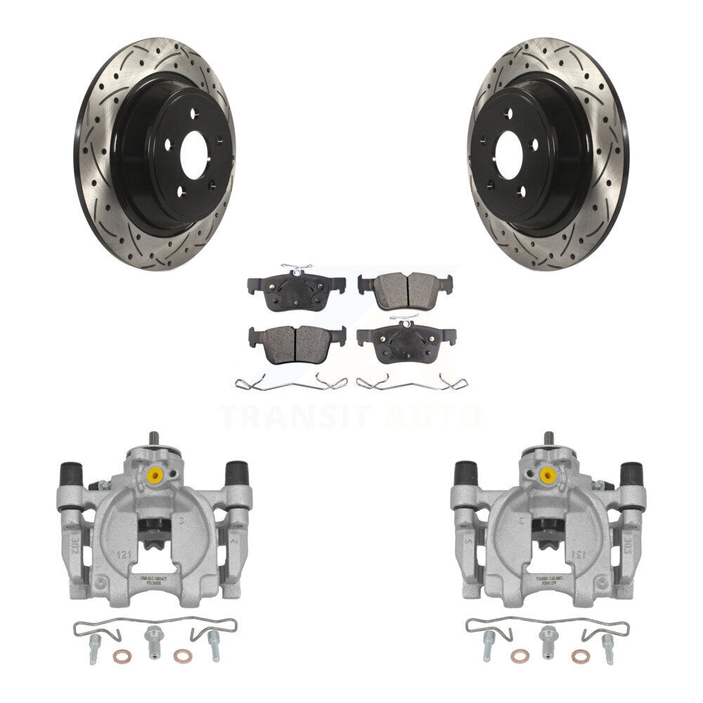 Kit de plaquettes semi-métalliques pour perceuse à étrier de frein arrière, Rotor fendu, pour Ford Fusion MK