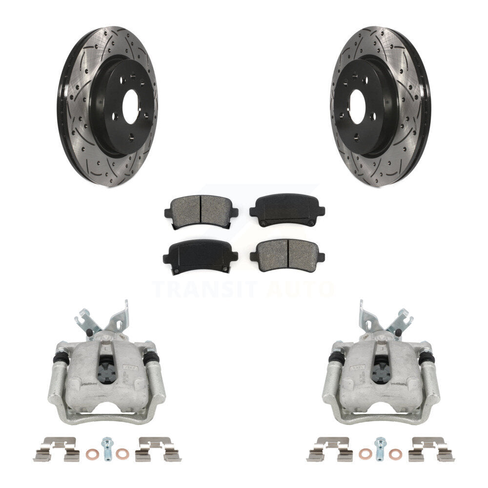 Kit de plaquettes semi-métalliques pour étrier de frein arrière, Rotor à fente percé, pour Buick Regal 2.4