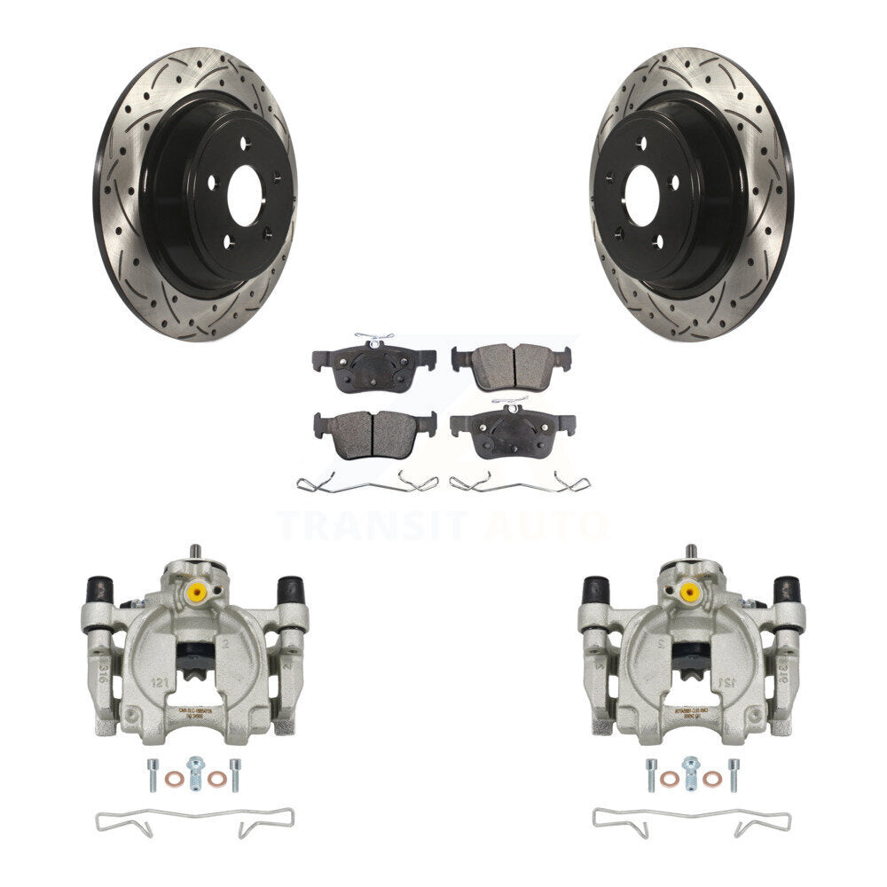 Kit de plaquettes en céramique pour perceuse à étrier de frein arrière, Rotor fendu, pour Ford Edge Lincoln MK