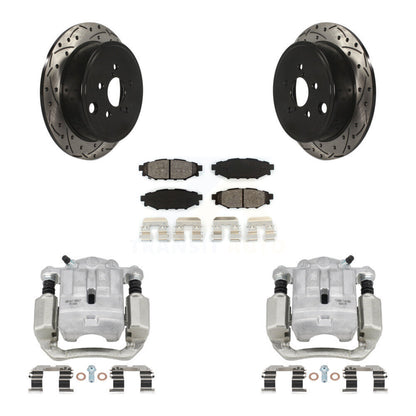 Kit de plaquettes semi-métalliques de Rotor de fente de foret d'étrier de manteau de frein arrière pour Subaru Legac