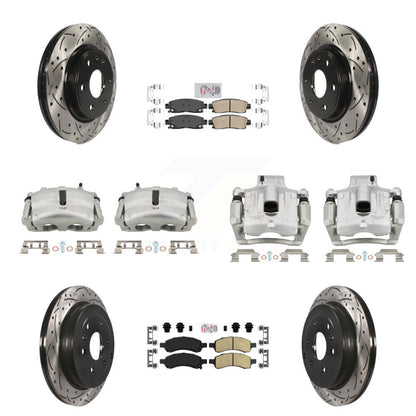 Kit de plaquettes en céramique pour étrier de frein avant et arrière, Rotors à fentes (10 pièces) pour GMC Acadi