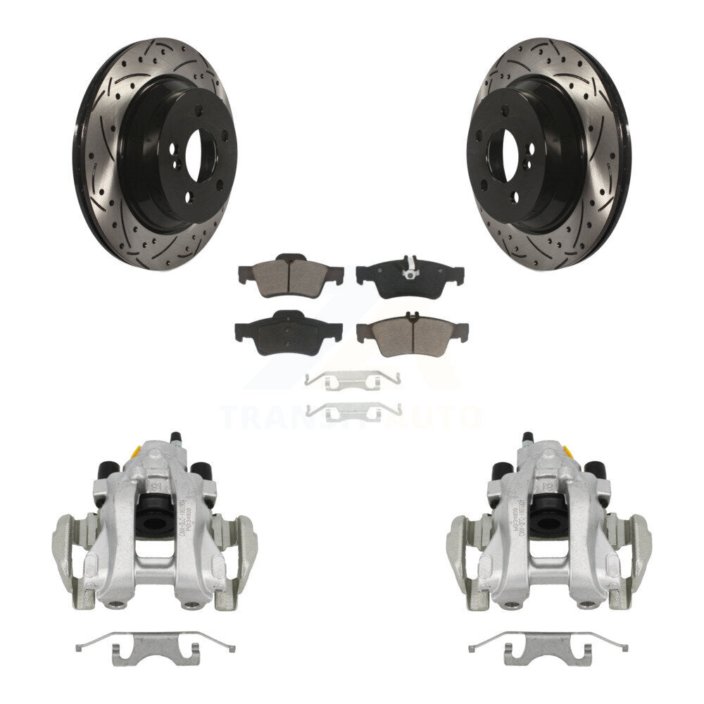 Kit de plaquettes en céramique pour étrier de frein arrière, Rotors à fentes, pour Mercedes-Benz E350 E50