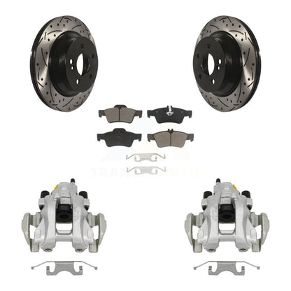 Kit de plaquettes en céramique pour étrier de frein arrière, Rotors à fentes, pour Mercedes-Benz E350 E50