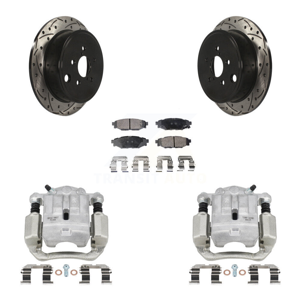 Kit de plaquettes en céramique pour perceuse à étrier enduit de frein arrière, Rotors fendus, pour Subaru Legac