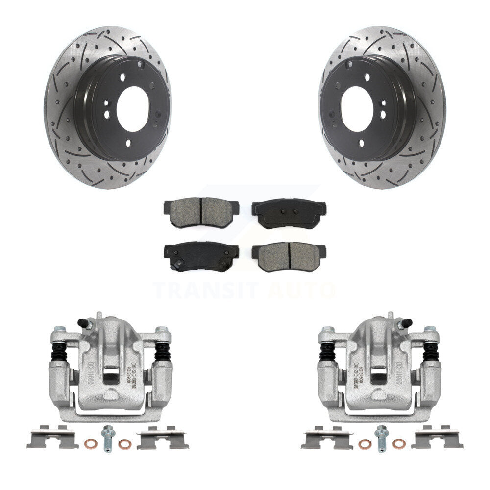 Kit de plaquettes semi-métalliques pour étrier de frein arrière, Rotors fendus, pour Hyundai Sonat