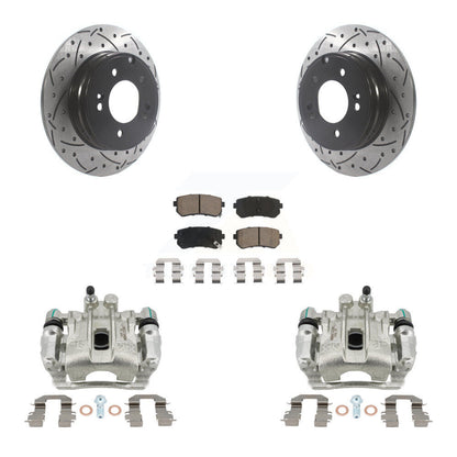 Kit de plaquettes en céramique pour étrier de frein arrière, Rotors à fentes, pour Hyundai Sonata Ki