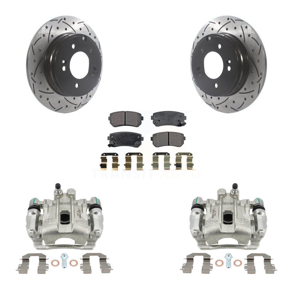 Kit de plaquettes semi-métalliques pour étrier de frein arrière, Rotors fendus, pour Hyundai Sonat