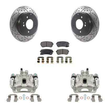 Kit de plaquettes semi-métalliques pour étrier de frein arrière, Rotors fendus, pour Hyundai Sonat