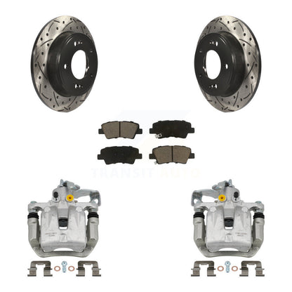 Kit de plaquettes en céramique pour étrier de frein arrière, Rotor à fente, pour Hyundai Veloster Elantr