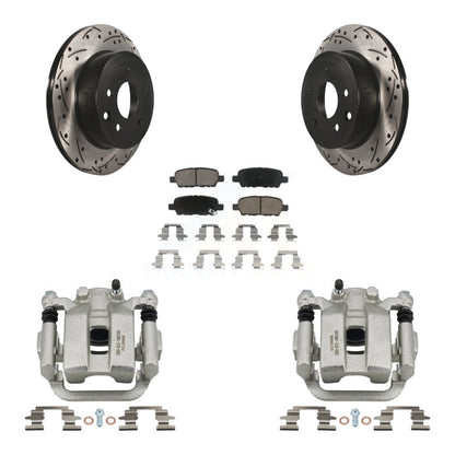 Kit de plaquettes en céramique pour INFINITI G3, étrier enduit de frein à disque arrière, fente de perçage, Rotor