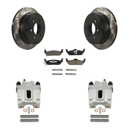 Kit de plaquettes en céramique pour étrier de frein arrière, Rotors à fentes, pour Ford F-150 Lincoln Mar