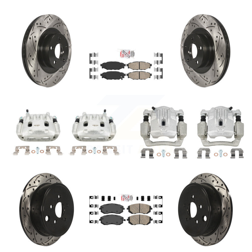 Kit de plaquettes en céramique pour étrier de frein avant et arrière, fente de perçage, Rotor (10 pièces) pour Subar