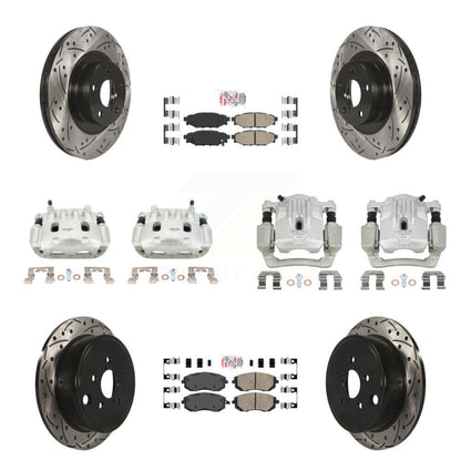 Kit de plaquettes en céramique pour étrier de frein avant et arrière, fente de perçage, Rotor (10 pièces) pour Subar