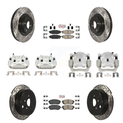 Kit de plaquettes en céramique pour étrier de frein avant et arrière, fente de perçage, Rotor (10 pièces) pour Subar