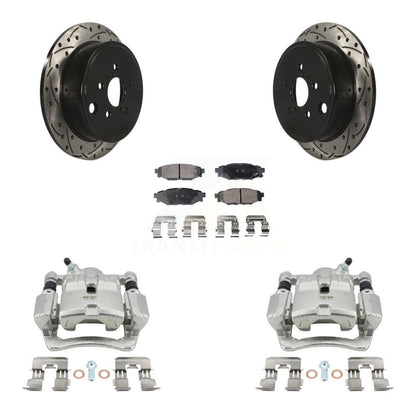 Kit de plaquettes semi-métalliques de Rotor de fente de forage d'étrier de frein arrière pour Subaru Impreza WR