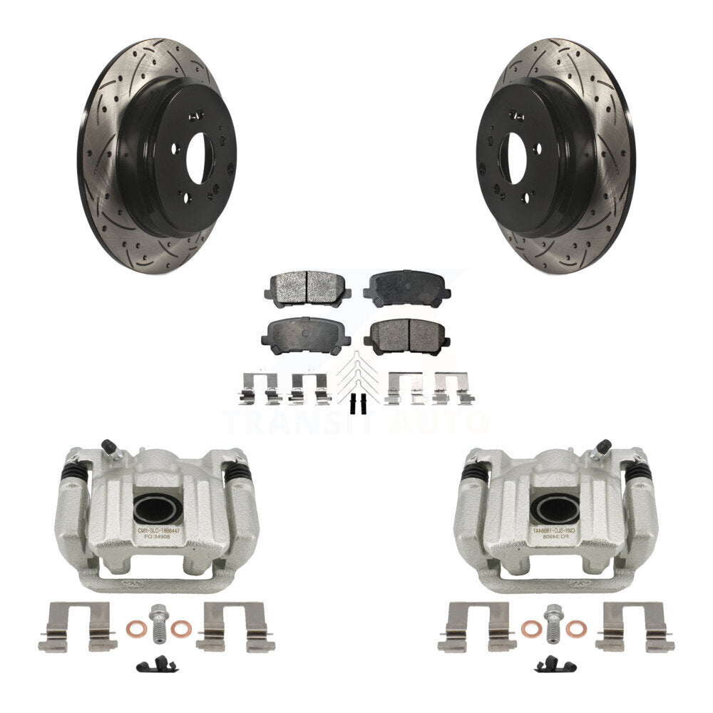 Kit de plaquettes semi-métalliques de Rotor de fente d'étrier de manteau de frein arrière pour Honda Odysse