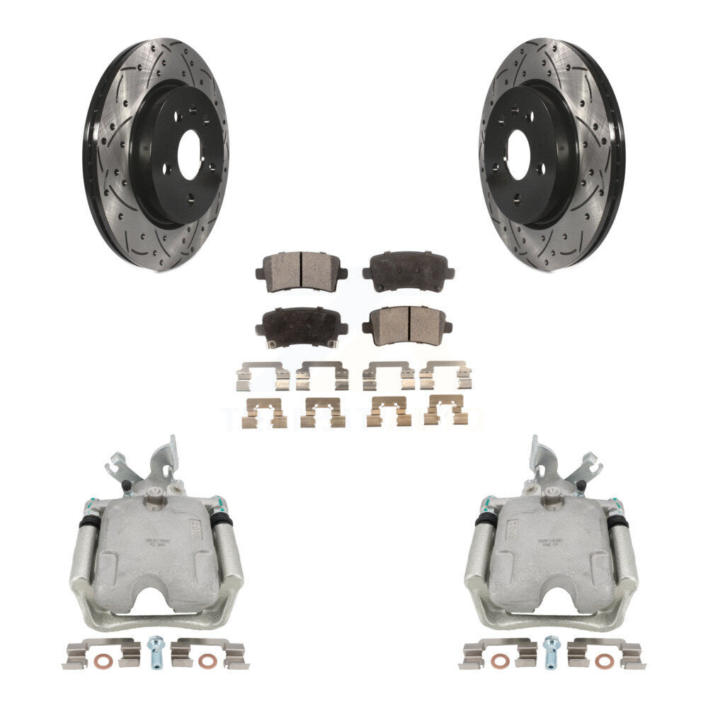 Kit de plaquettes semi-métalliques pour étrier de frein arrière, Rotors fendus, pour Buick LaCross