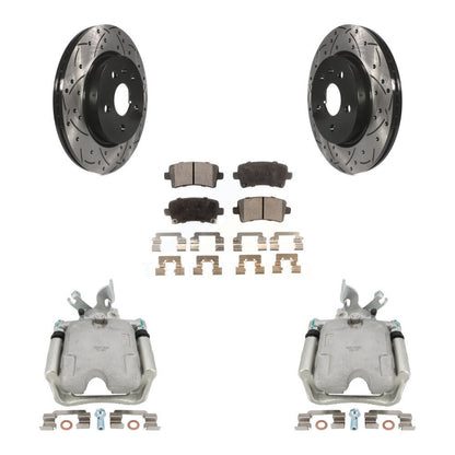 Kit de plaquettes semi-métalliques pour étrier de frein arrière, Rotors fendus, pour Buick LaCross