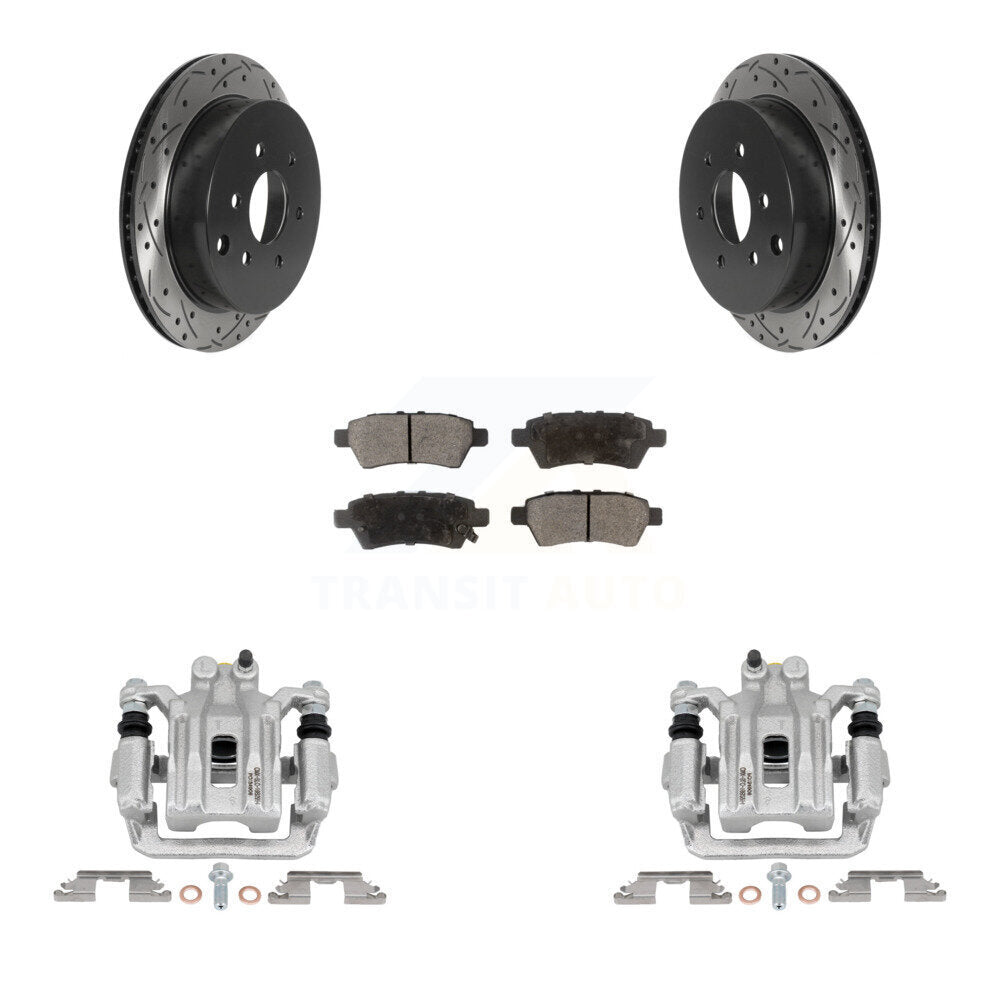 Kit de plaquettes en céramique pour étrier de frein arrière, Rotors à fentes, pour Nissan Xterr 2006 – 2007