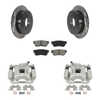 Kit de plaquettes semi-métalliques pour étrier de frein arrière, Rotor à fente percé, pour Hyundai Santa F