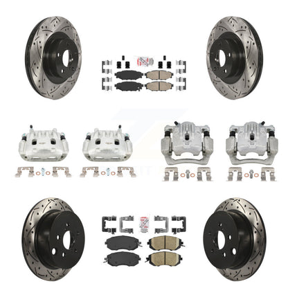 Kit de plaquettes en céramique pour étrier de frein avant et arrière, Rotor à fente percé (10 pièces) pour Subaru X