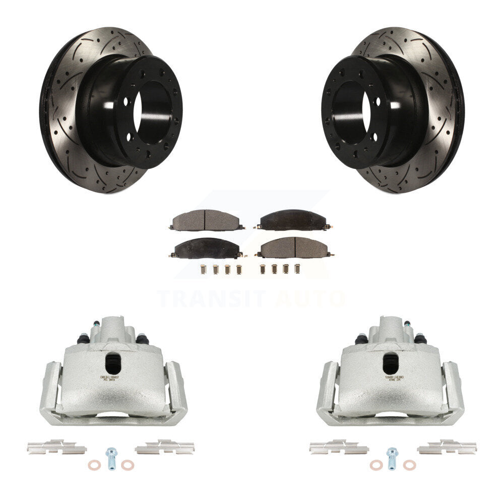 Kit de plaquettes en céramique pour perceuse à étrier enduit de frein à disque arrière, Rotors fendus, pour Ram 150