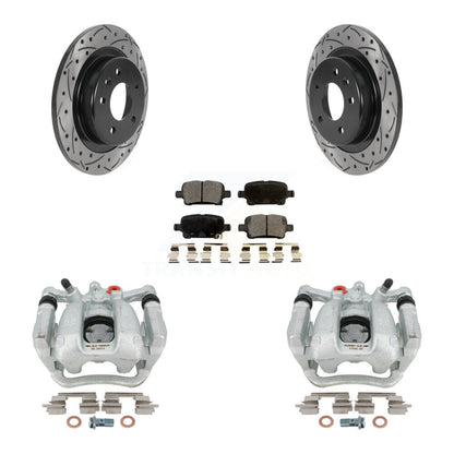 Kit de plaquettes semi-métalliques pour étrier de frein arrière, Rotors fendus, pour Buick LaCross