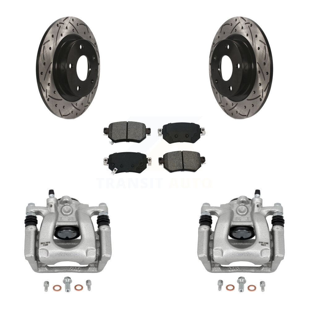 Kit de plaquettes semi-métalliques pour étrier de frein arrière, Rotors à fentes, pour Mazda 2016 – 2021