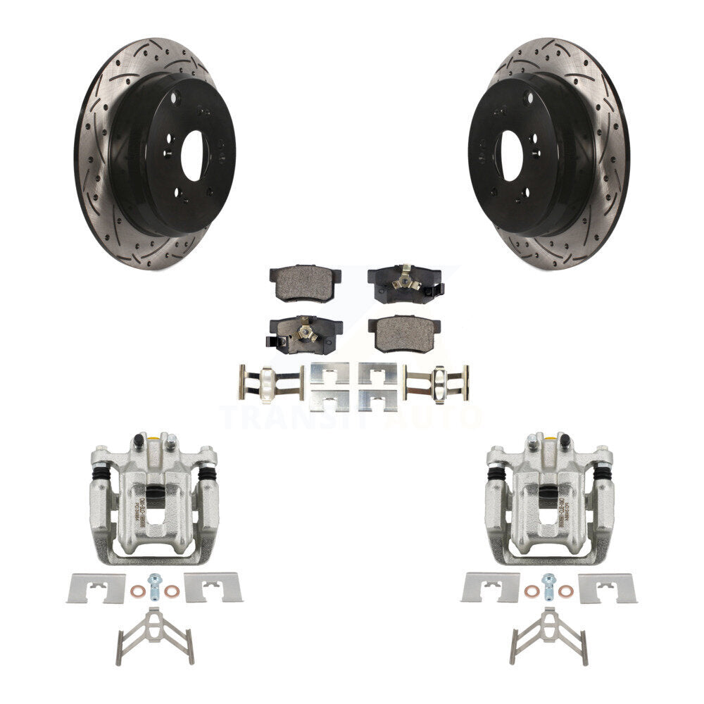 Kit de plaquettes semi-métalliques pour étrier de frein arrière, Rotor à fente percé, pour Honda CR-V Acur