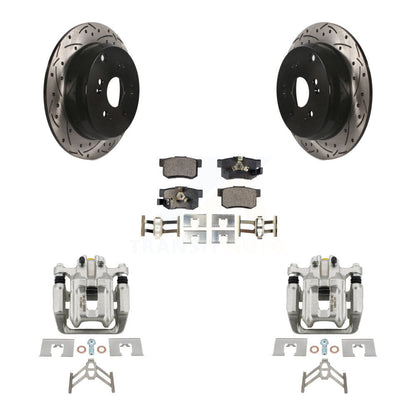 Kit de plaquettes semi-métalliques pour étrier de frein arrière, Rotor à fente percé, pour Honda CR-V Acur