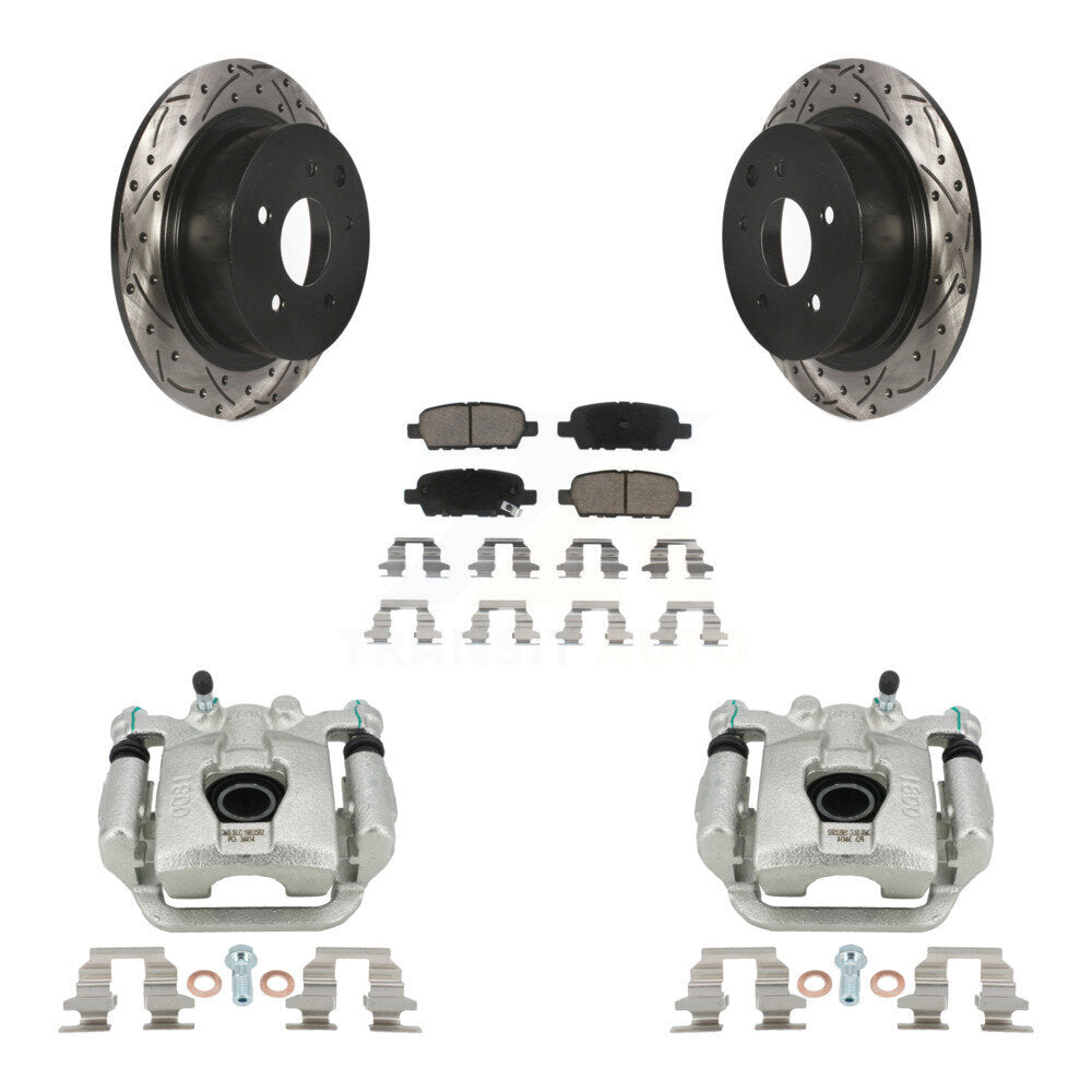 Kit de plaquettes en céramique pour Nissan Sentra Juk, étrier de frein arrière, Rotors à fentes, Kit de plaquettes de frein arrière