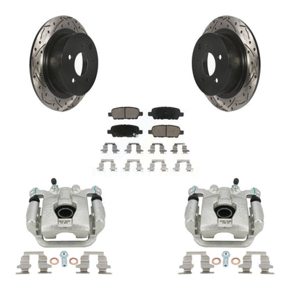 Kit de plaquettes en céramique pour Nissan Sentra Juk, étrier de frein arrière, Rotors à fentes, Kit de plaquettes de frein arrière