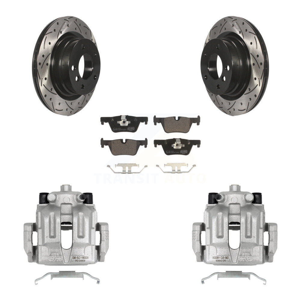 Kit de tampons en céramique pour perceuse à étrier enduit de frein à disque arrière, Rotors fendus, pour BMW 328