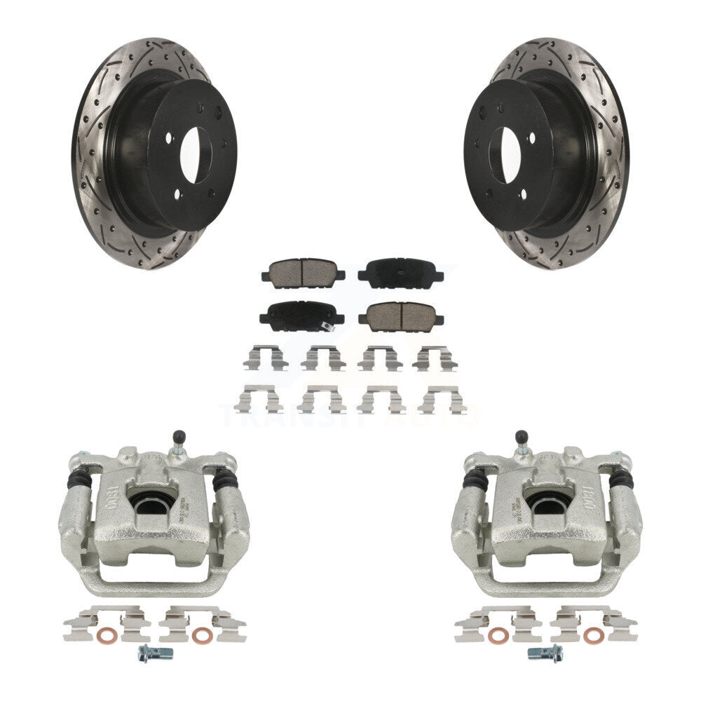 Kit de plaquettes en céramique pour perceuse à étrier de frein arrière, Rotors fendus, pour Nissan Altima Maxim