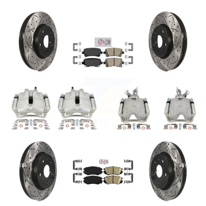 Kit de plaquettes en céramique pour Buick LaCross, étrier de frein avant et arrière, Rotors fendus