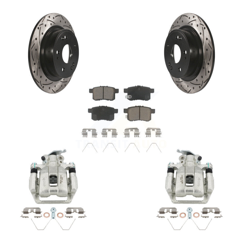 Kit de plaquettes en céramique pour étrier de frein arrière, Rotor à fente percé, pour Honda Accord Acura TS