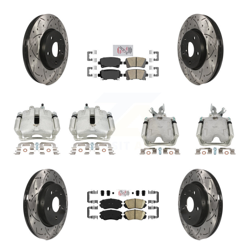 Kit de plaquettes en céramique pour Buick LaCross, étrier de frein avant et arrière, Rotors fendus