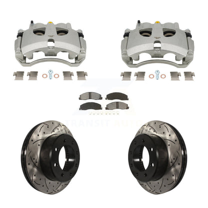 Kit de plaquettes semi-métalliques pour étrier de frein avant, Rotors fendus, pour Ram 3500 250