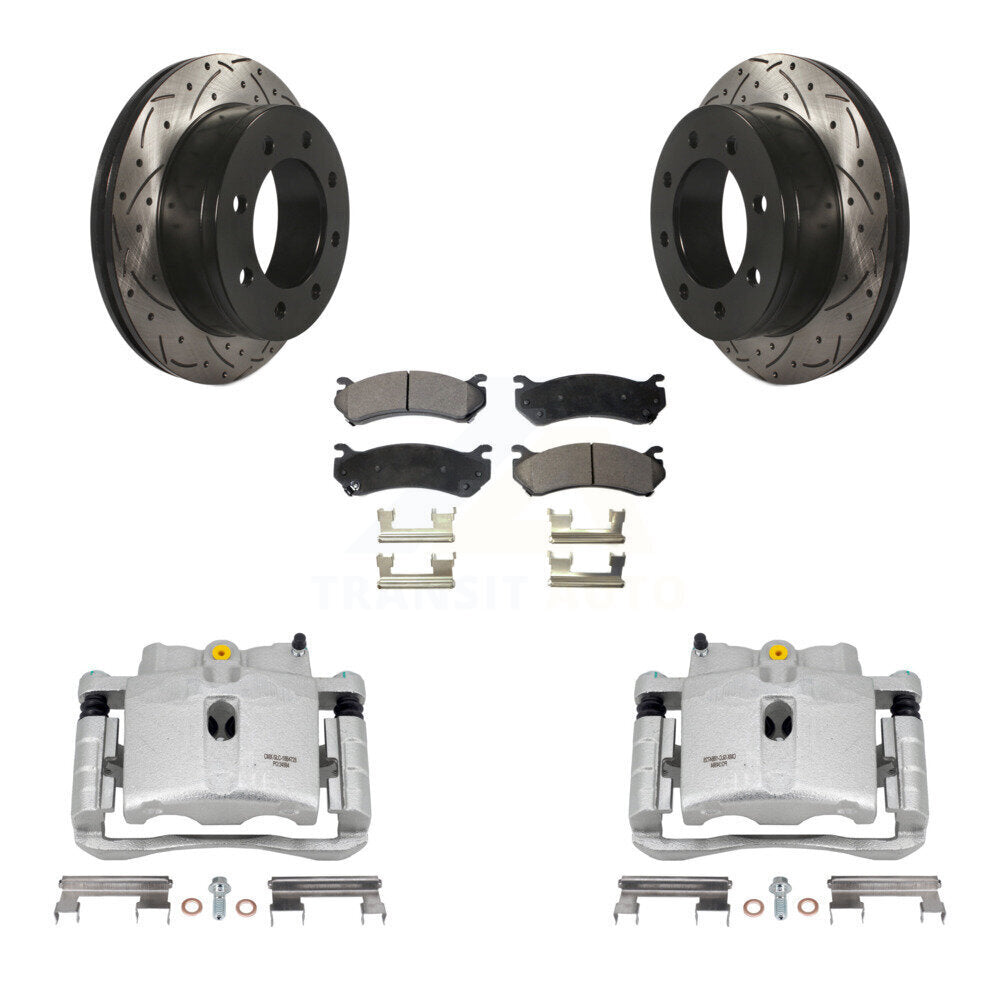 Kit de plaquettes en céramique pour étrier de frein arrière, Rotors à fentes, pour GMC Chevrolet Sierra H