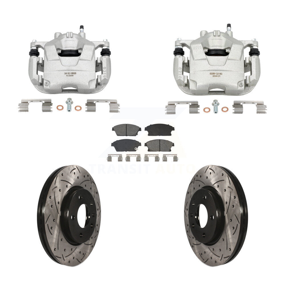 Kit de plaquettes semi-métalliques pour étrier de frein avant, Rotor à fente percé, pour Chevrolet Cruz