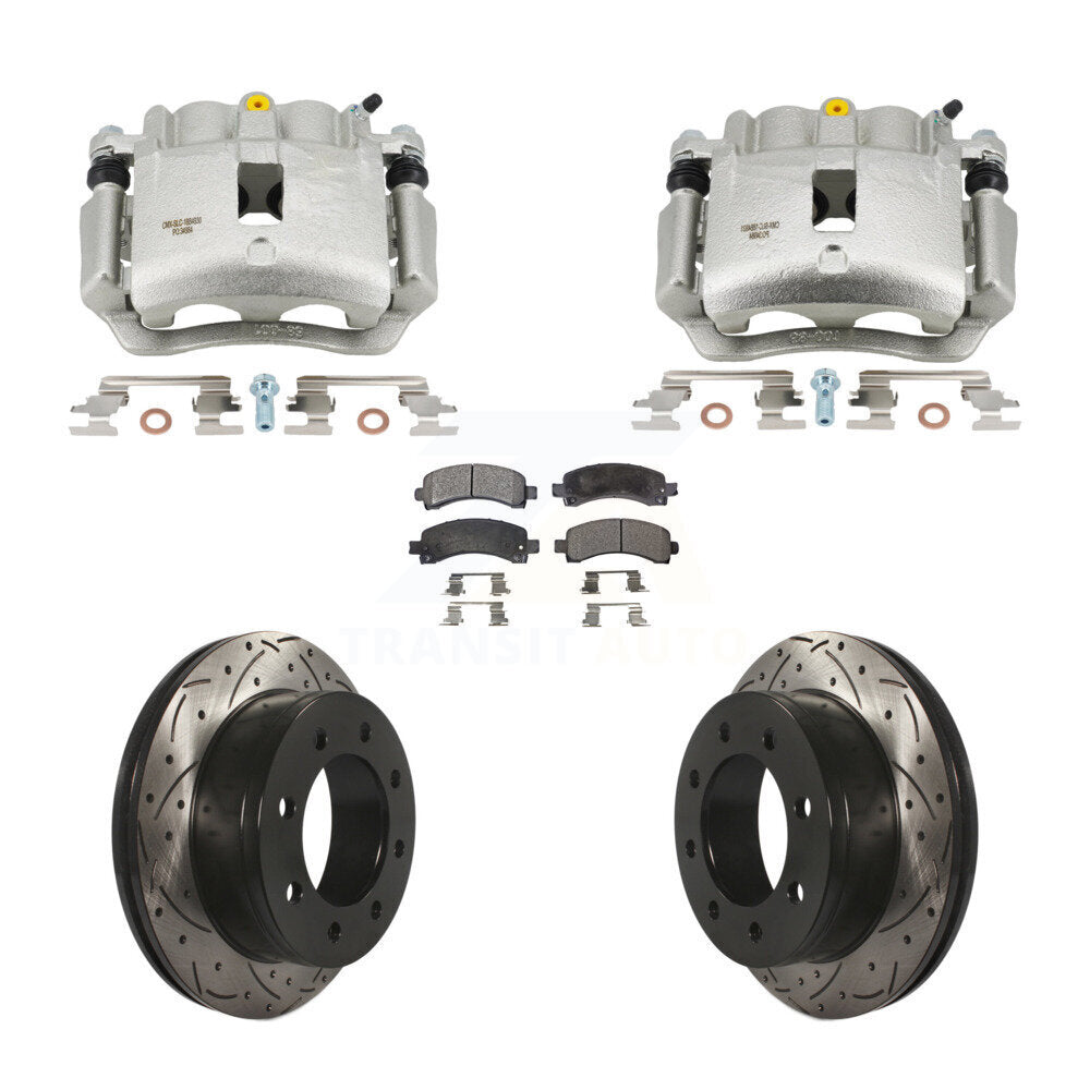 Kit de plaquettes semi-métalliques pour étrier de frein arrière, Rotor fendu, pour GMC Savana 250