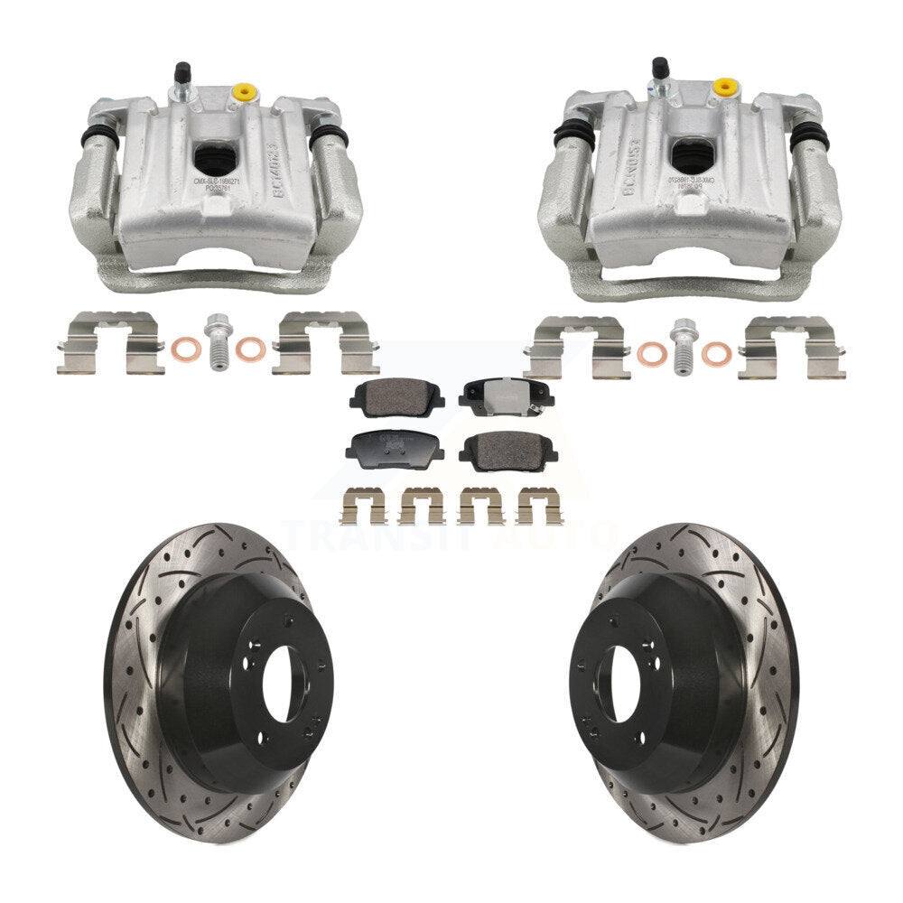 Kit de plaquettes en céramique pour étrier de frein arrière, Rotors fendus, pour Hyundai Santa Fe Ki
