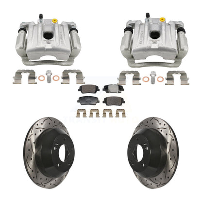 Kit de plaquettes en céramique pour étrier de frein arrière, Rotors fendus, pour Hyundai Santa Fe Ki